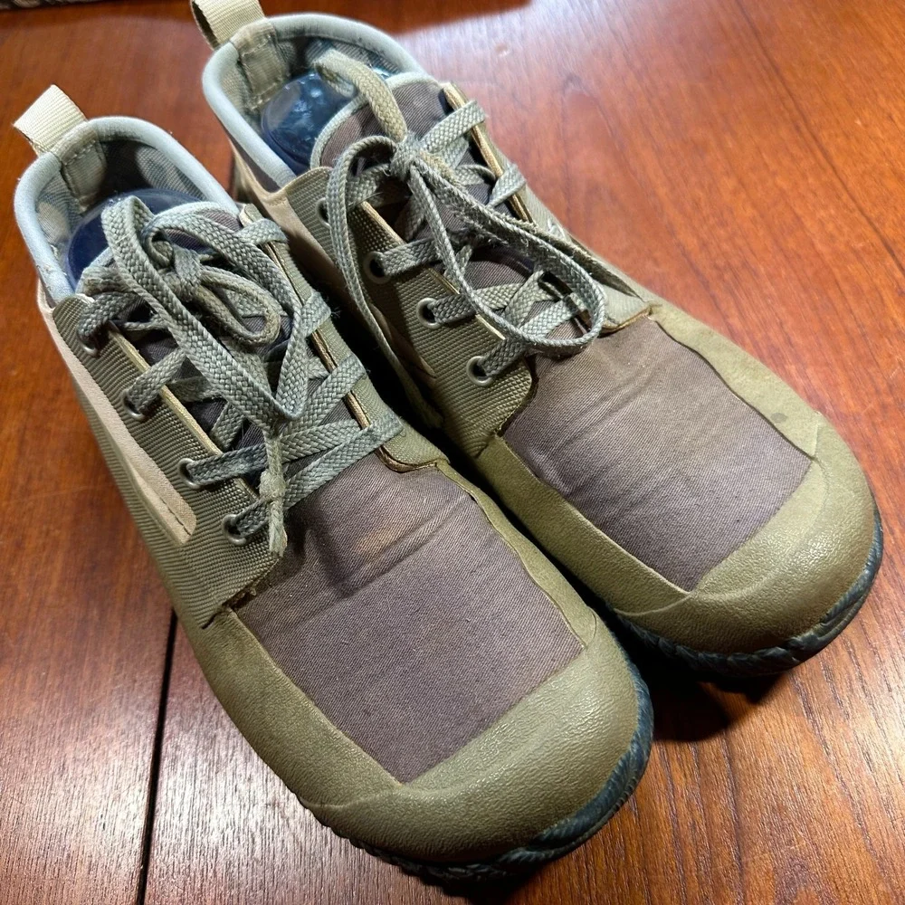 Lacrosse Mens Alpha Muddy Sz 10 Waterproof‎ Rubber Slip-on Shoes Boot Green Gray